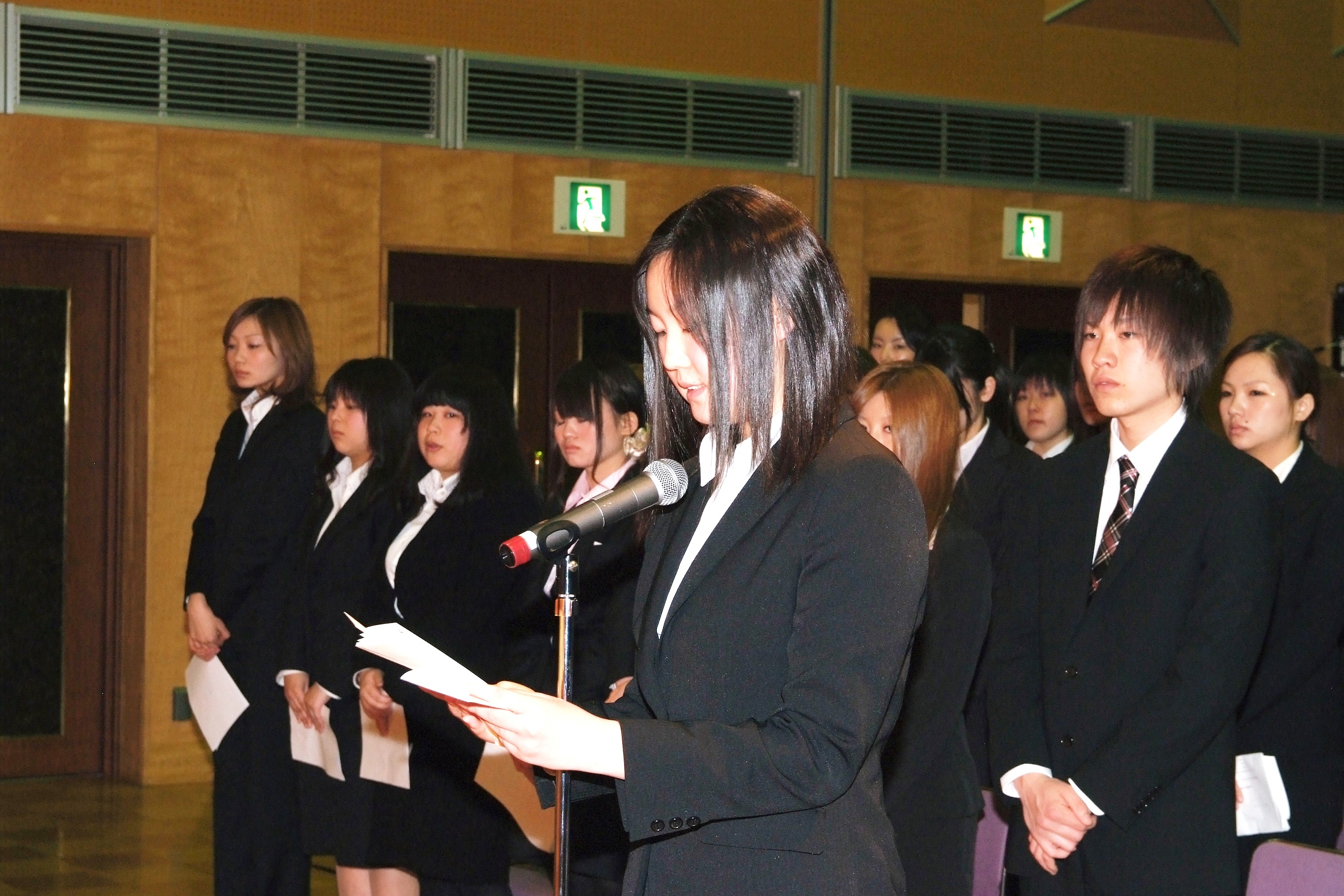 入学式の一場面