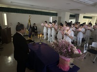 臨床実習前には厳かな登院式が行われます